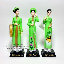 Bộ tượng 3 cô gái Bắc Trung Nam 1 mầu - Quà Tặng Lưu Niệm Việt Nam